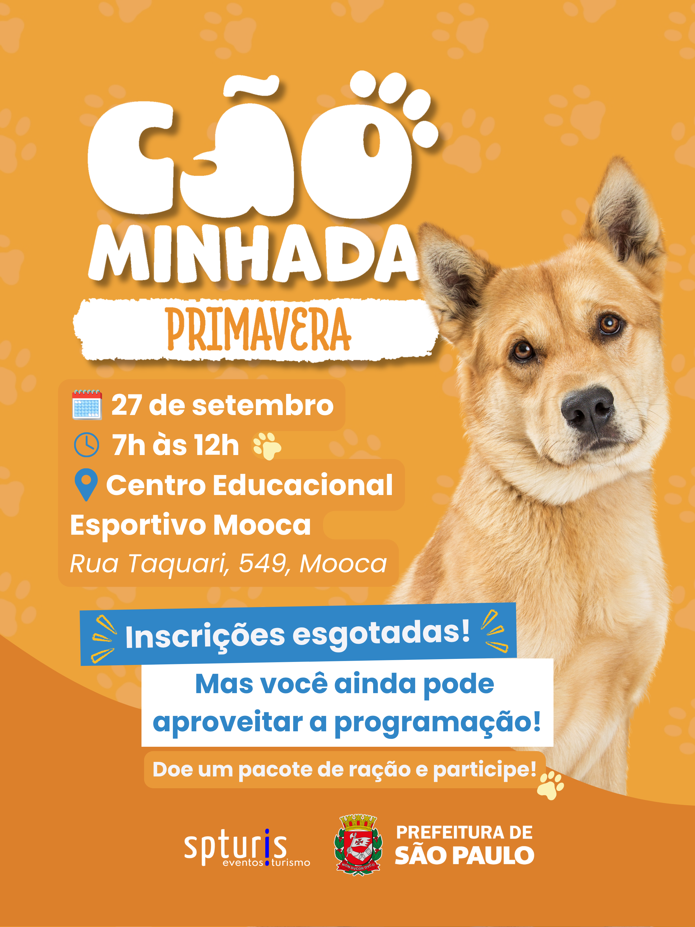 Inscrições esgotadas - CãoMinhada da Primavera