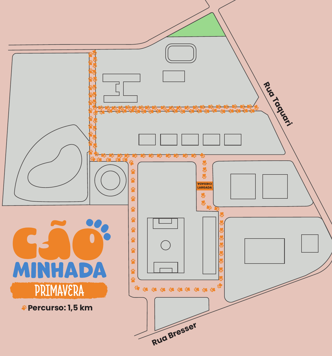 Mapa do percurso da CãoMinhada da Primavera